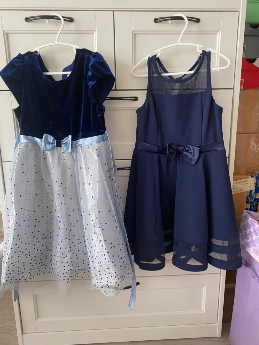 Girls Navy Blue Dresses