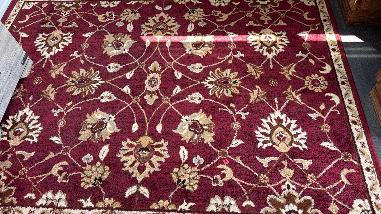 Area Rug - Burgundy Floral Pattern - photo 2