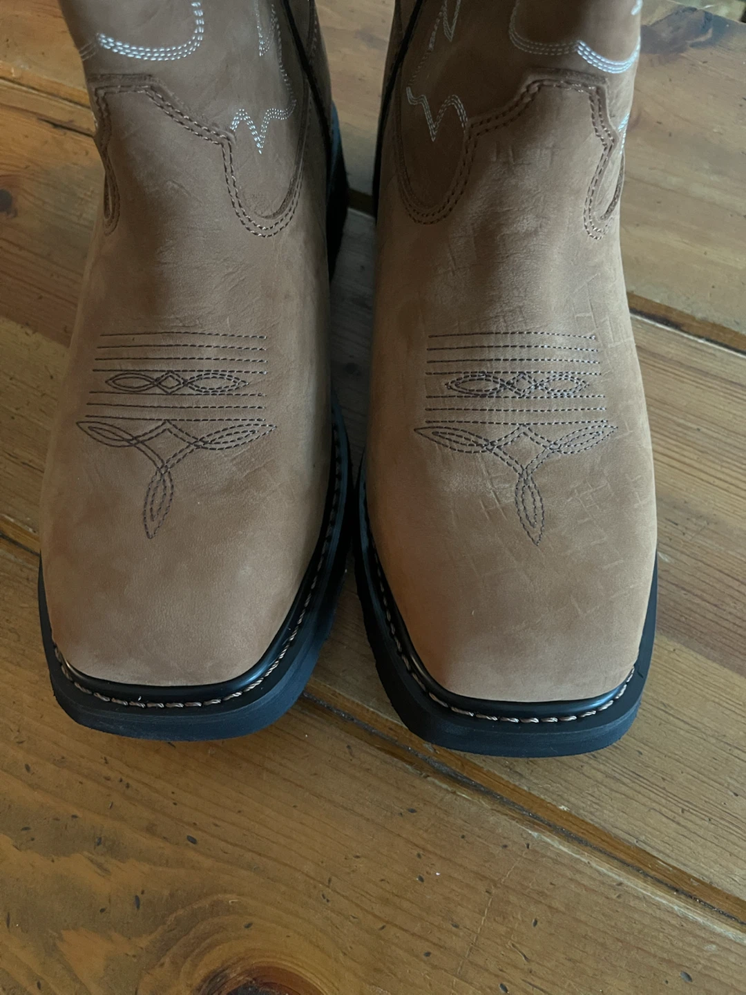 Men's Steel Toe Cowboy Work Boots – Size 10, New, Never Worn - photo 5