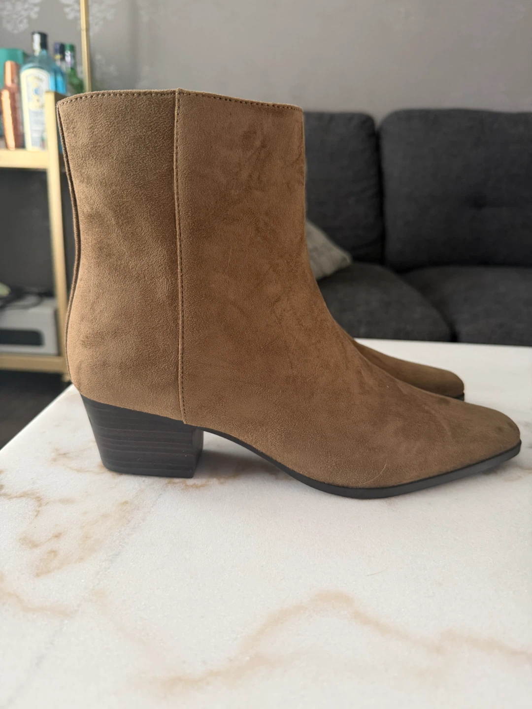 Old Navy Women's Brown Suede Ankle Boots