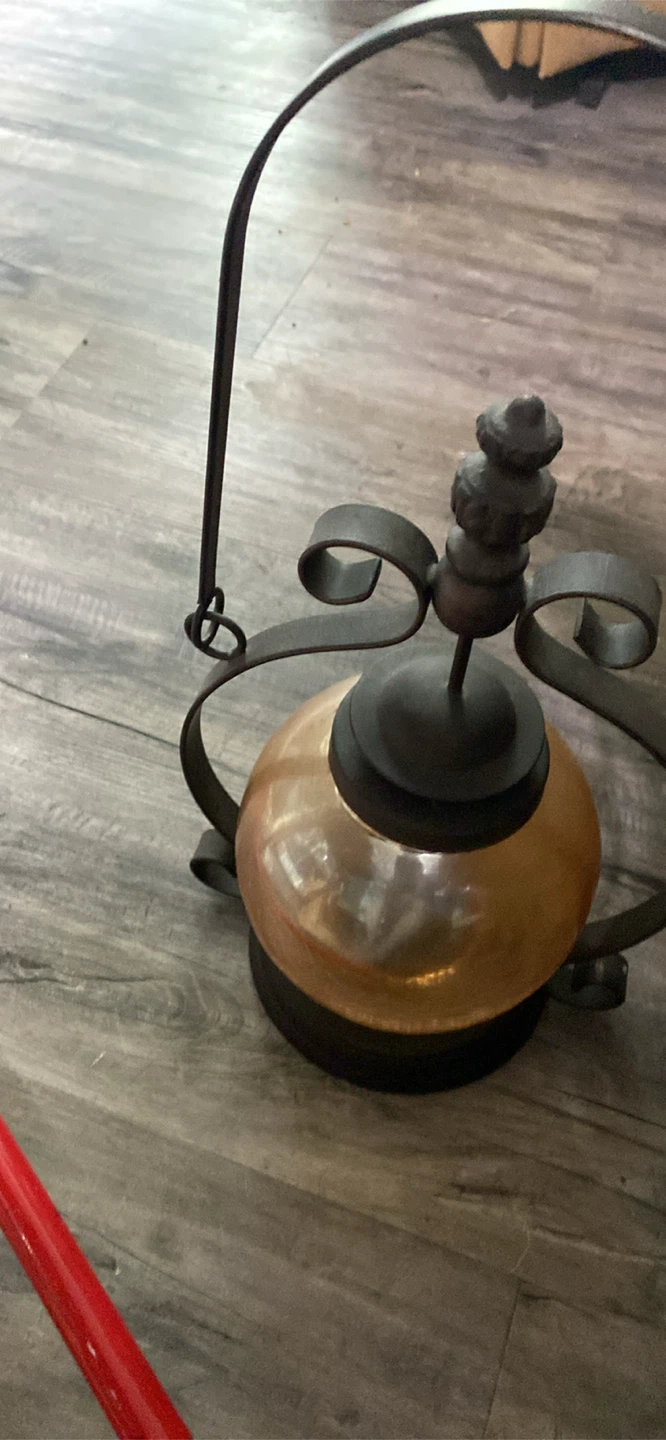 Decorative Lantern with Amber Glass can be hanged - photo 3