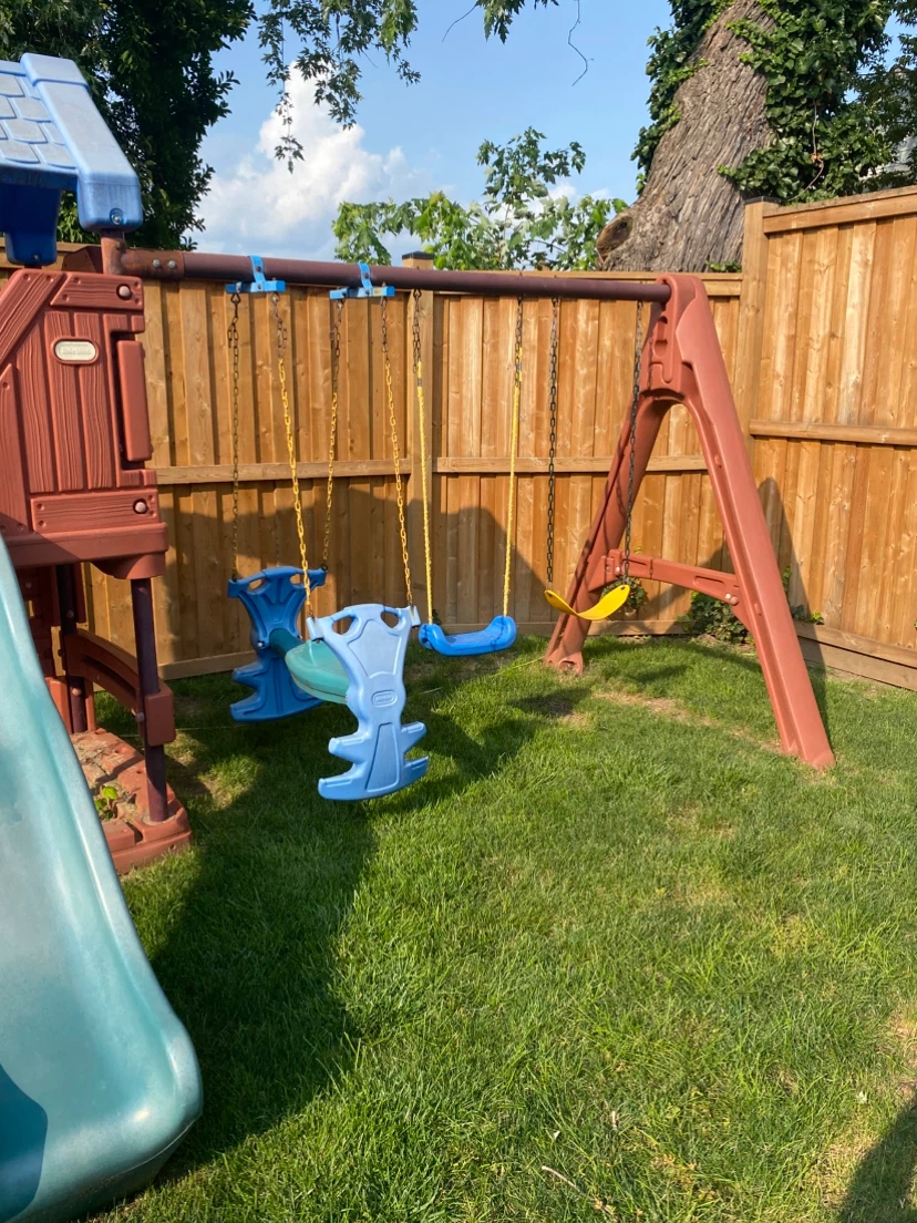 Little Tikes Kids Play Structure with Slide and Swings - photo 3