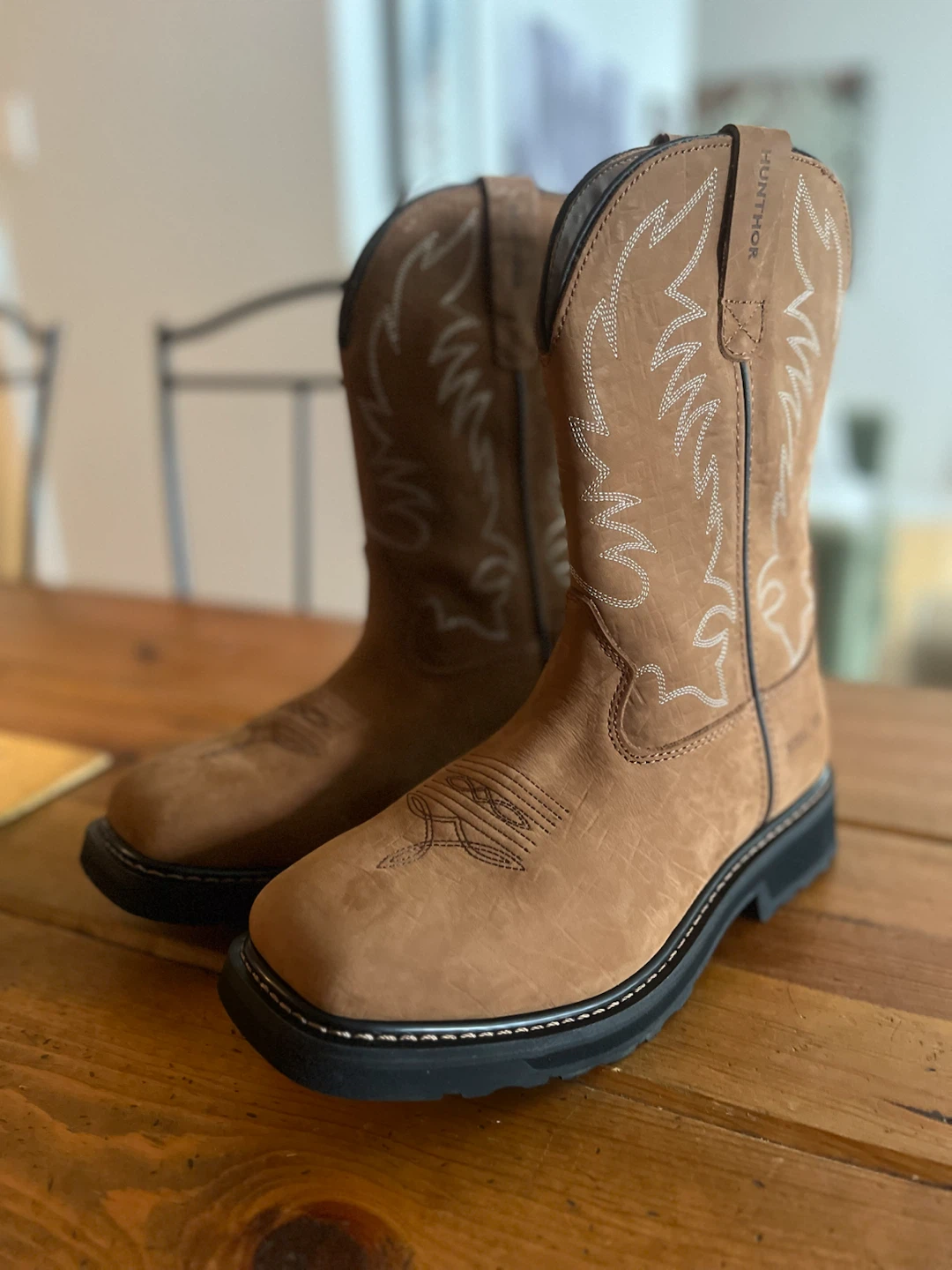 Men's Steel Toe Cowboy Work Boots – Size 10, New, Never Worn