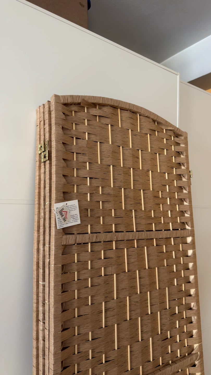 4-Panel Woven Room Divider - photo 4