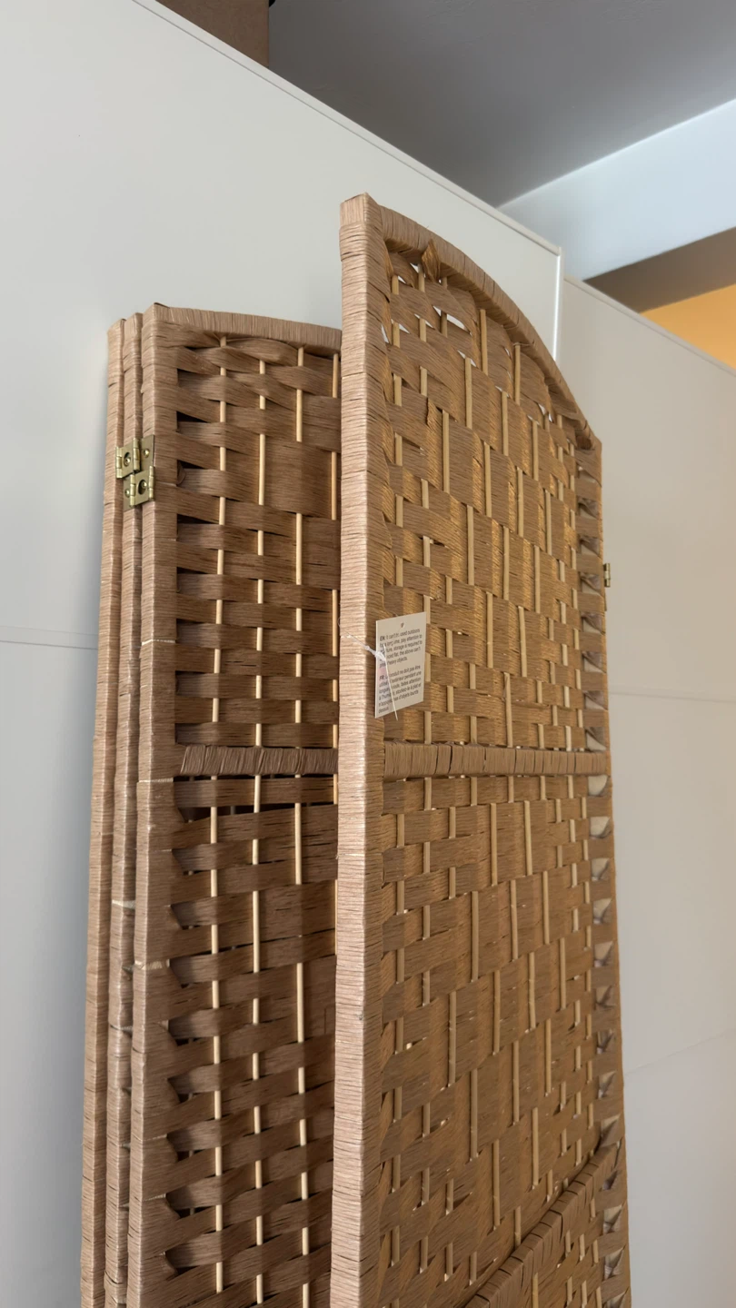 4-Panel Woven Room Divider - photo 5