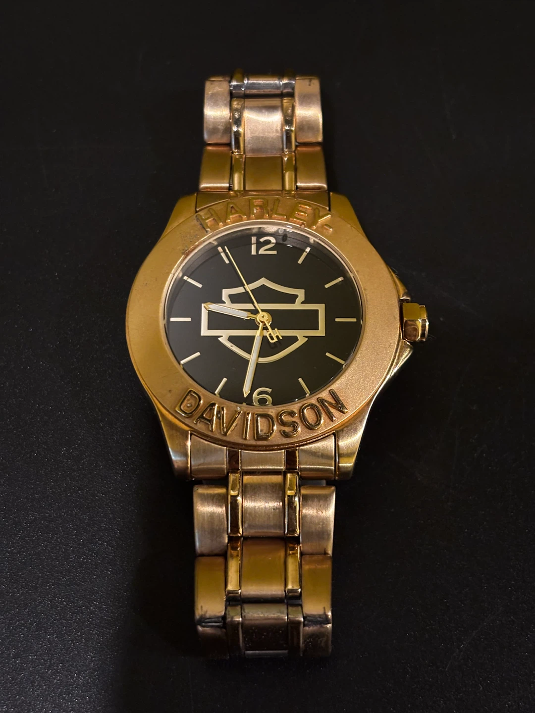 Harley Davidson Gold Tone Watch