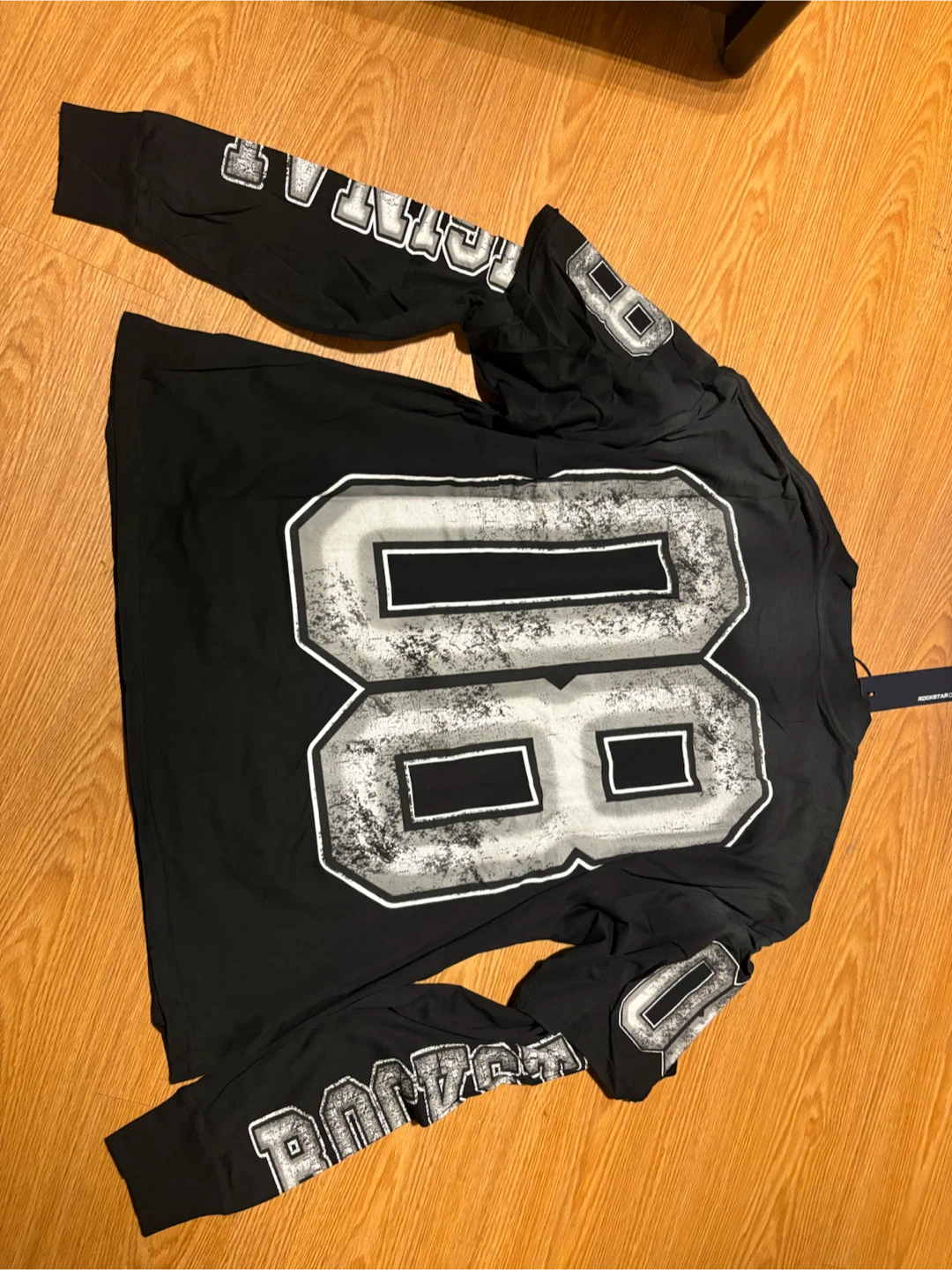 Rockstar Offical Fields Black Double Layer Long Sleeve Graphic T