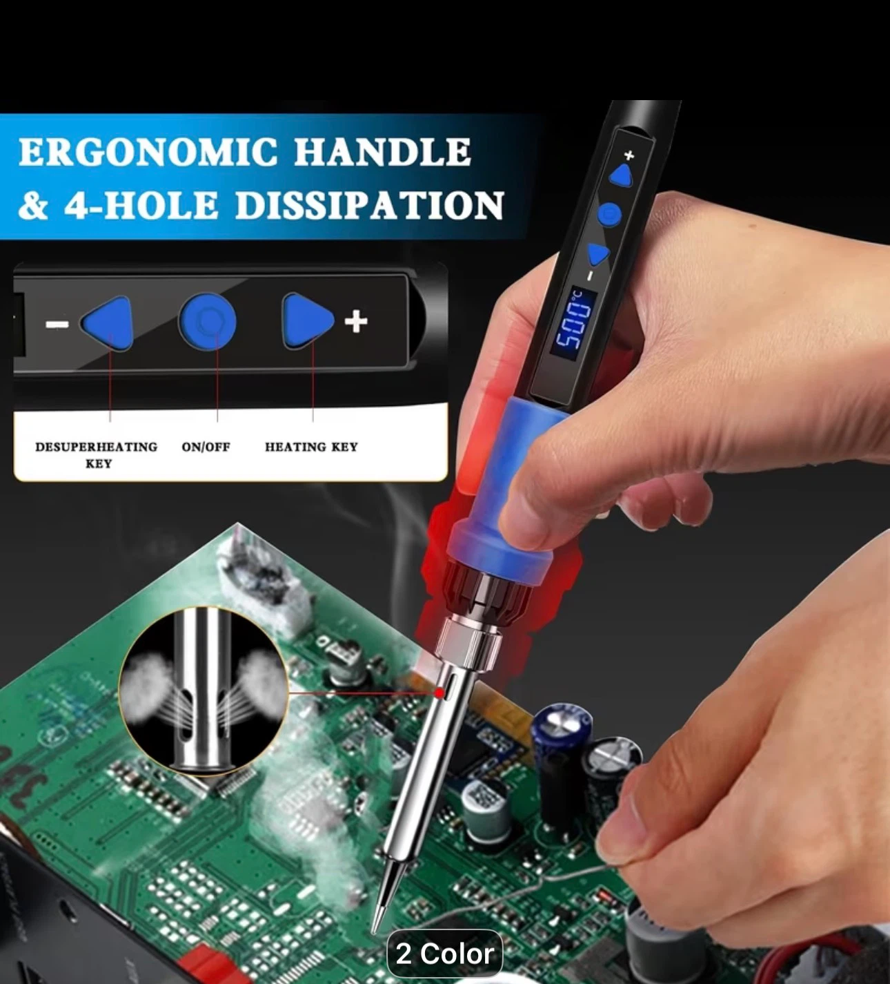 US Standard Wired Digital Display Electric Soldering Iron Set - photo 5