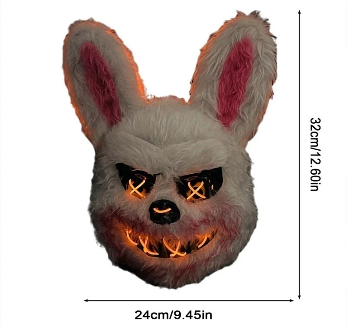 LED Light Up Bunny Mask Halloween Costume