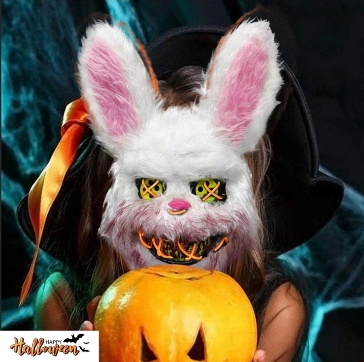 LED Light Up Bunny Mask Halloween Costume - photo 2