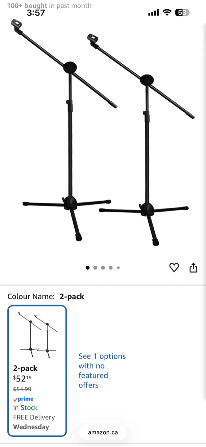 2-pack Microphone Stands