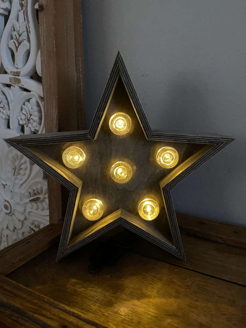 Light Up Star Night Light Battery Operated - photo 2