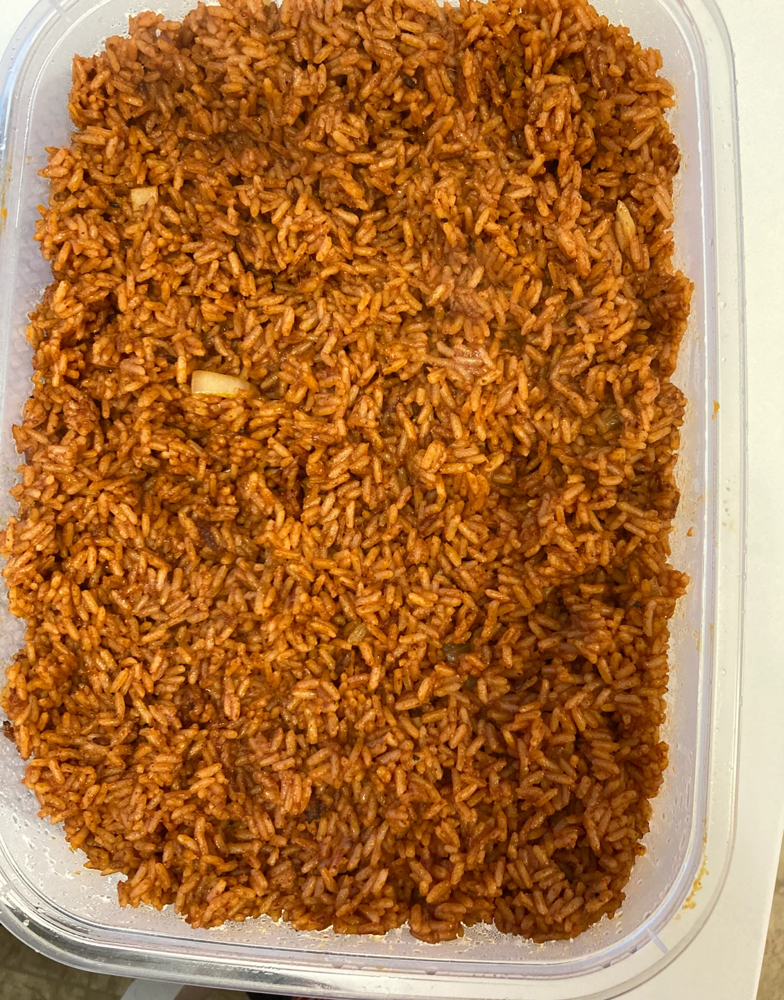Large tray of Jollof/fried rice is available(no protein).