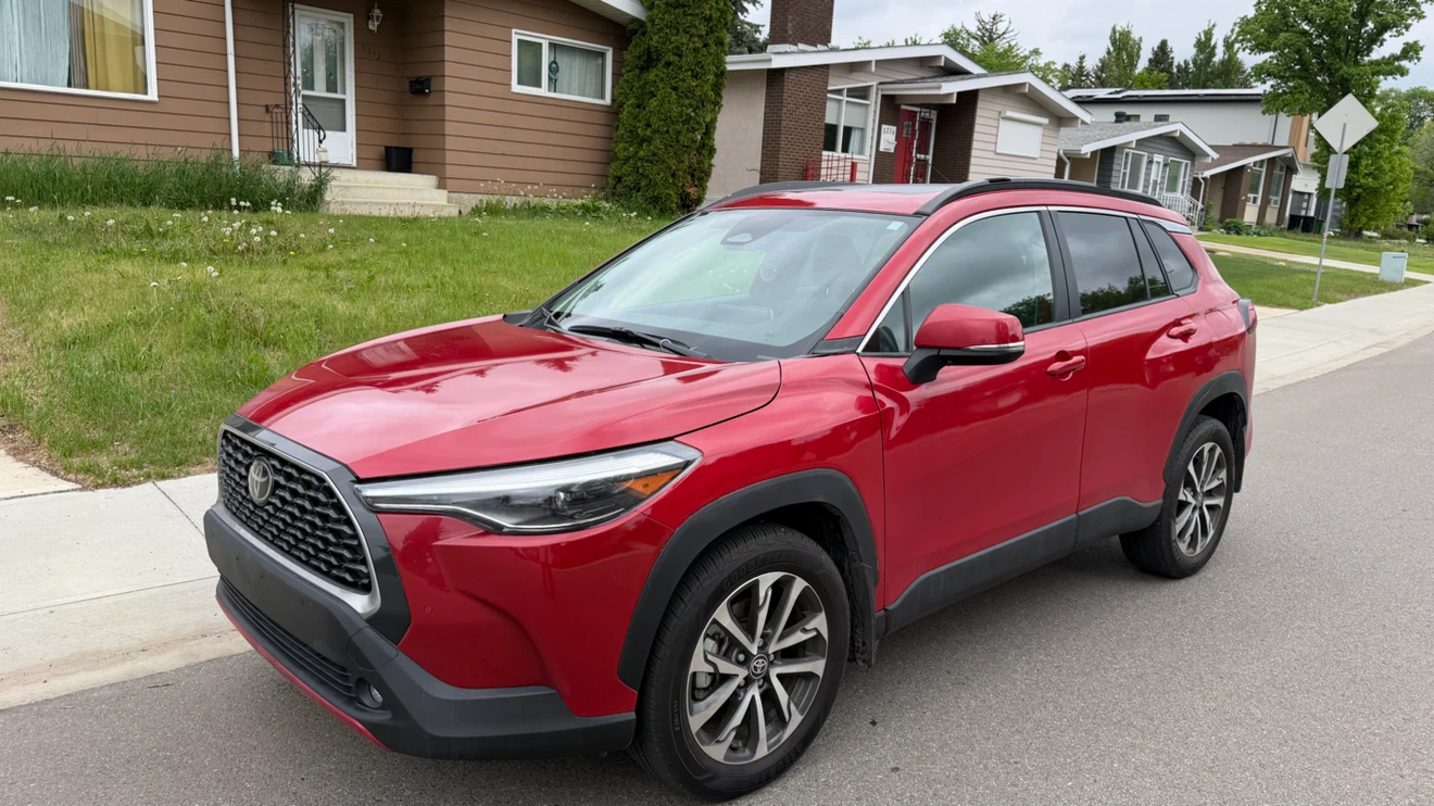 Red Toyota Corolla Cross XLE AWD SUV