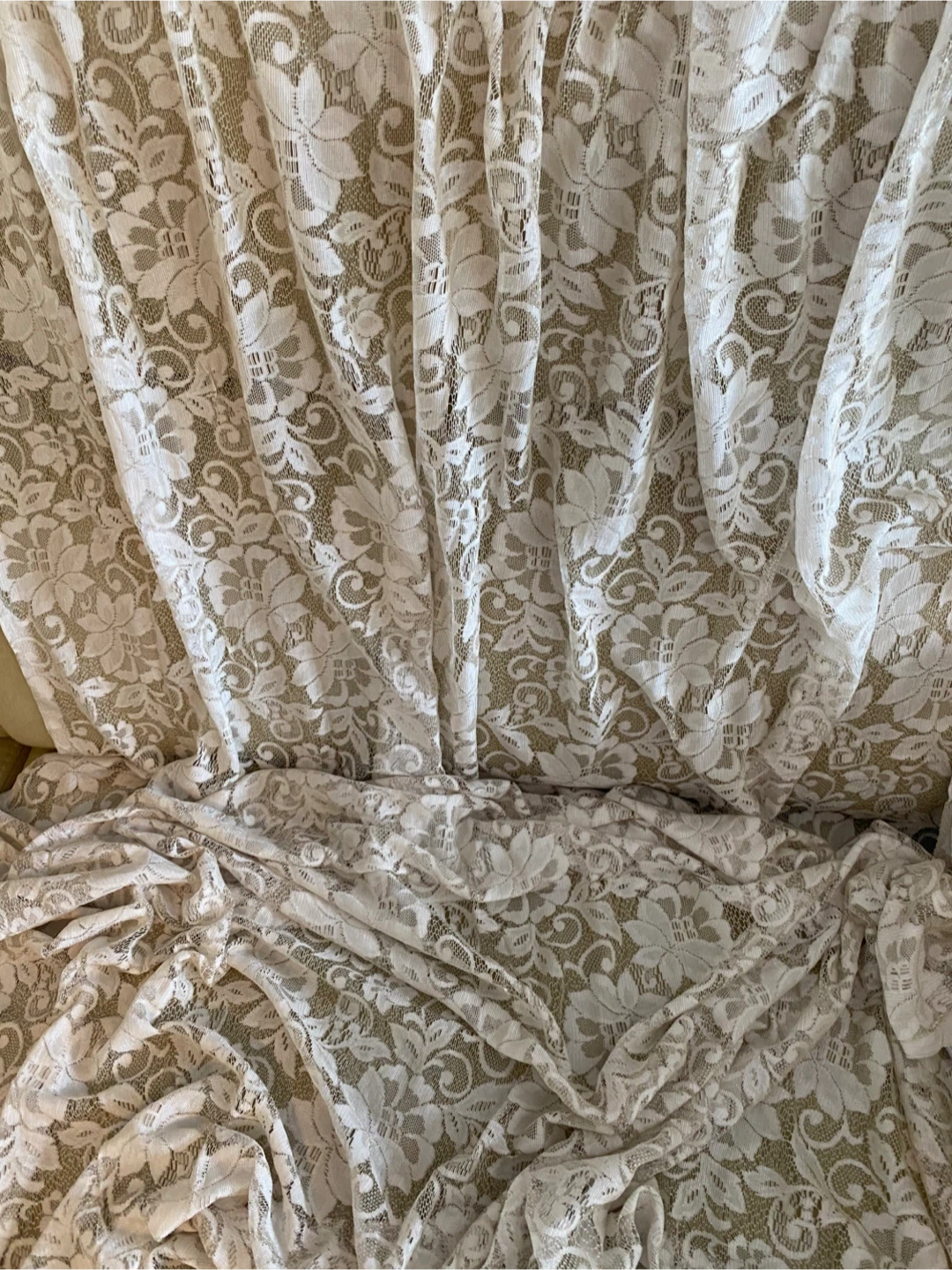 Cream Lace Curtain Panel - photo 2