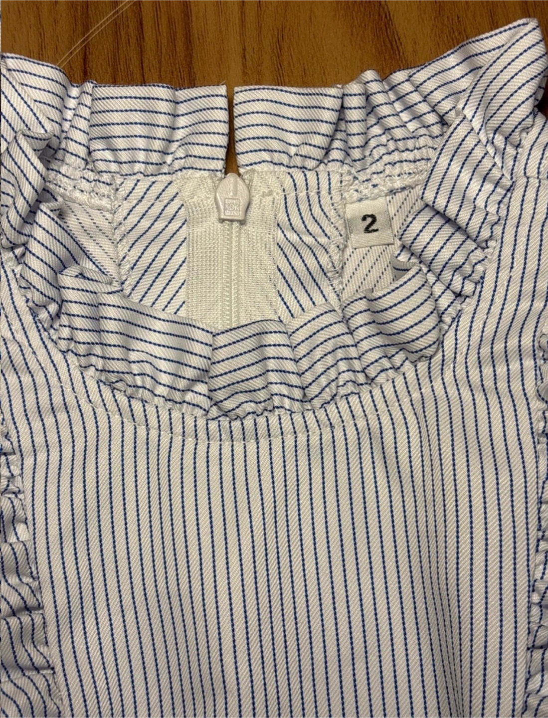 Girls Striped Ruffle Blouse Size 2 - photo 3