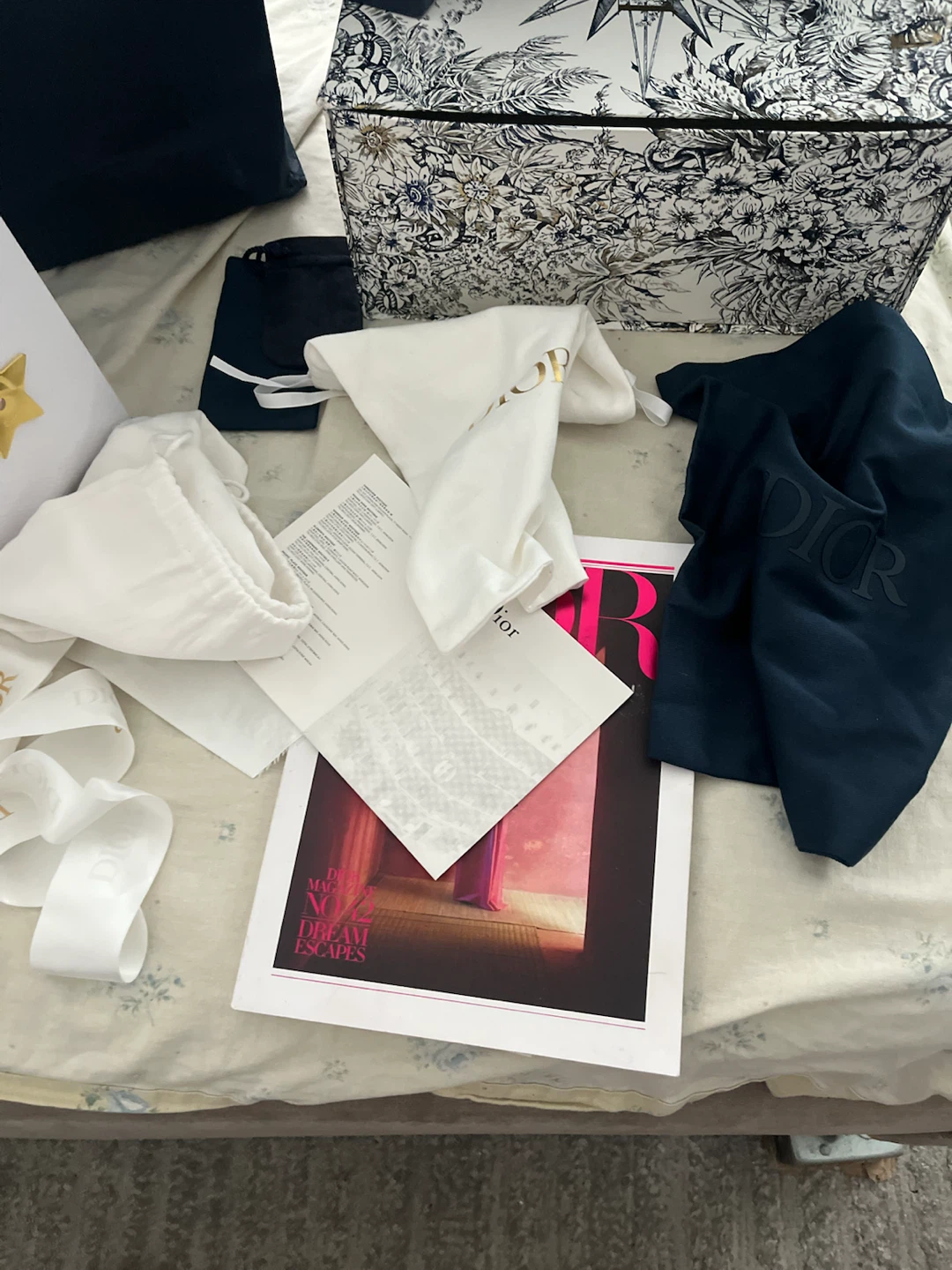 Authentic Dior Shoe Boxes, Dust Bags & Laces Bundle - photo 2