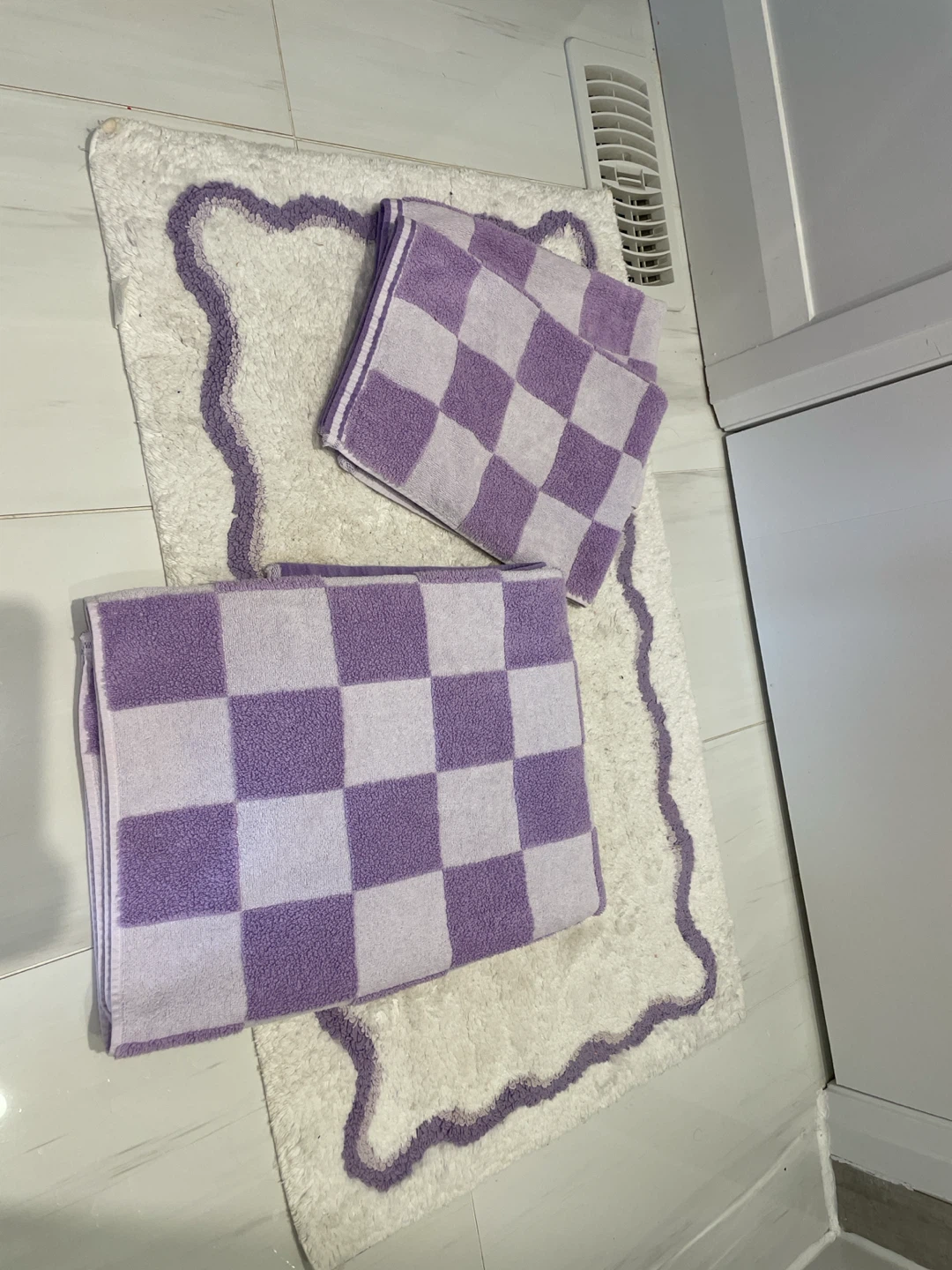 Purple Checkered Towel Set - photo 2