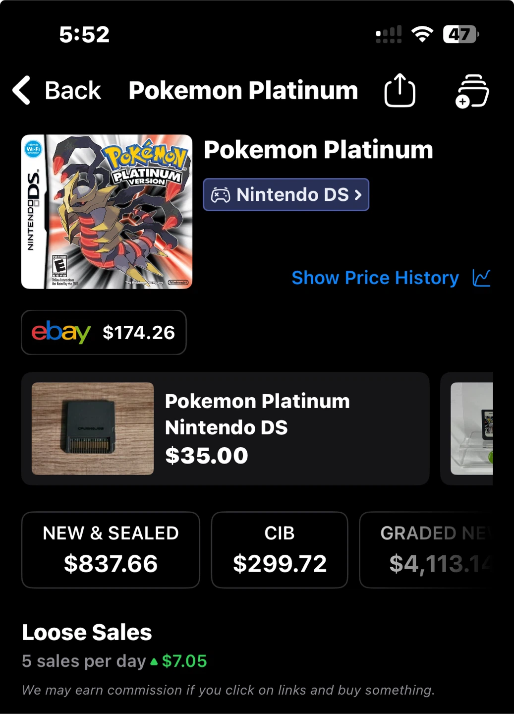 Pokemon Platinum Version Nintendo DS Game - photo 5
