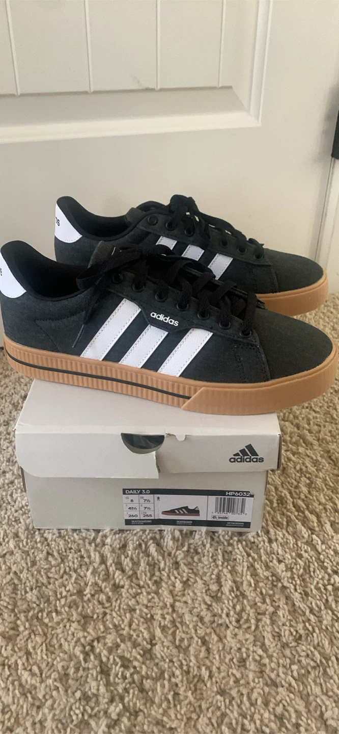 Adidas Daily 3.0 Shoes Black White Gum Size 8 - photo 3
