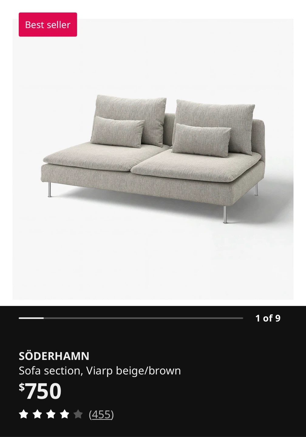 IKEA Söderhamn Sofa Section - photo 3