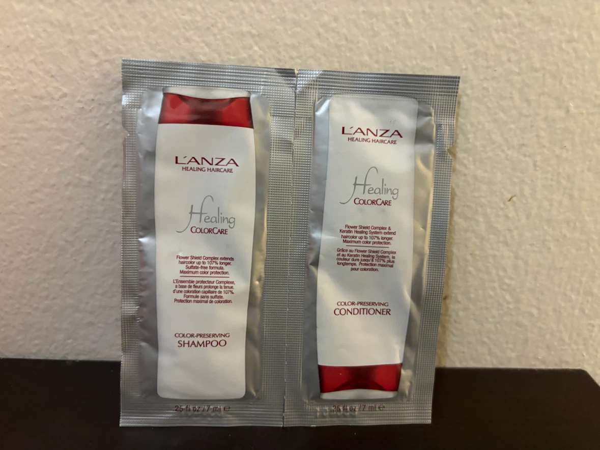 NEW-L'ANZA Healing Colorcare Shampoo & Conditioner Sample