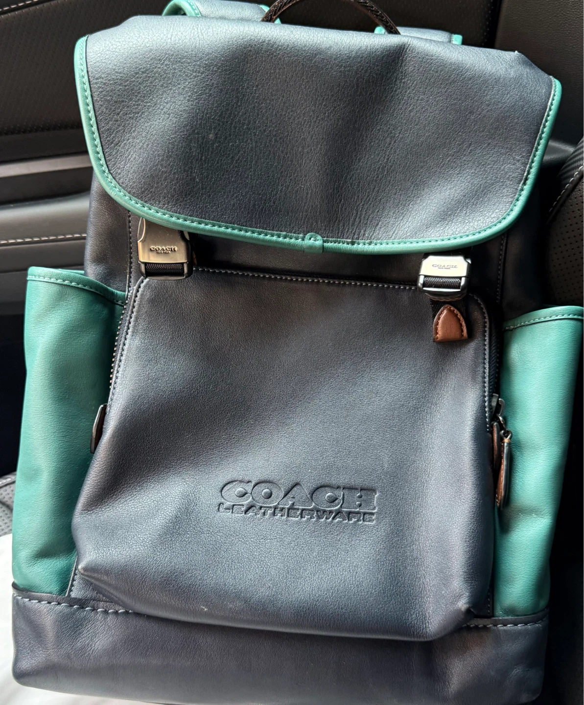 Coach Backpack Navy and Teal Leather - photo 2