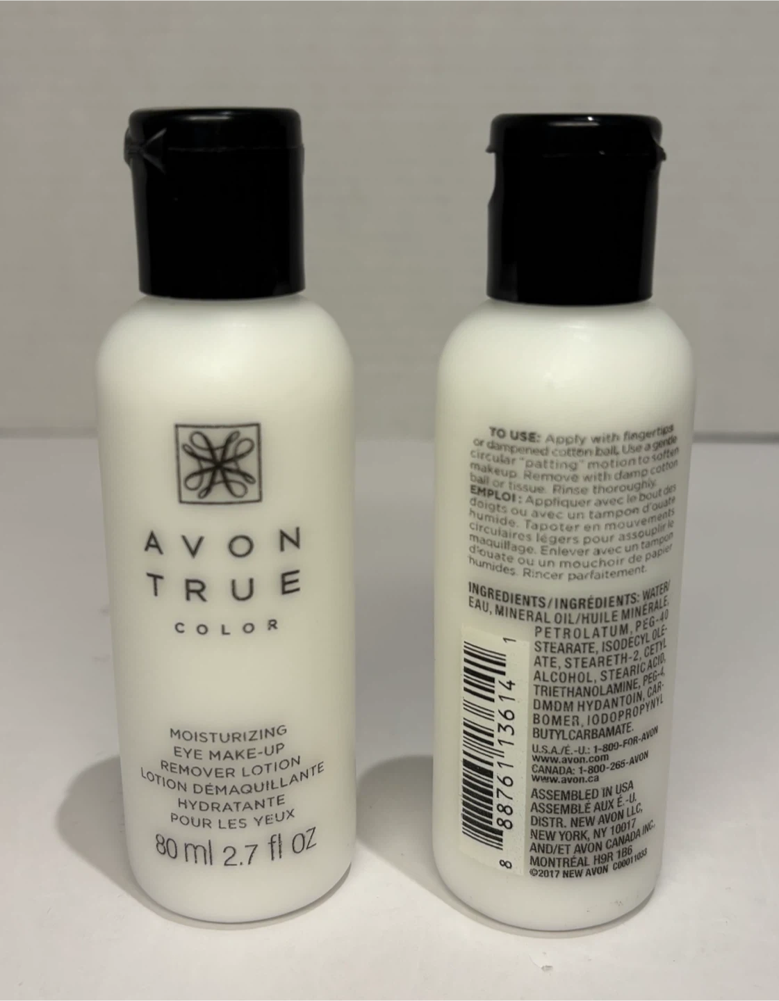 2x Avon True Color Moisturizing Eye Make-Up Remover Lotion