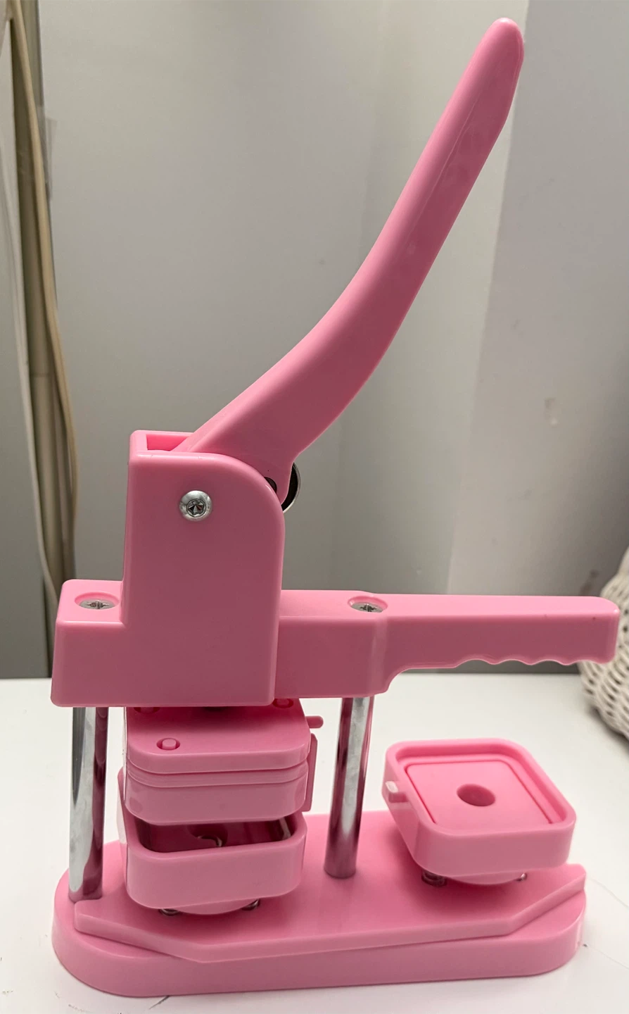 Pink Button Maker Machine
