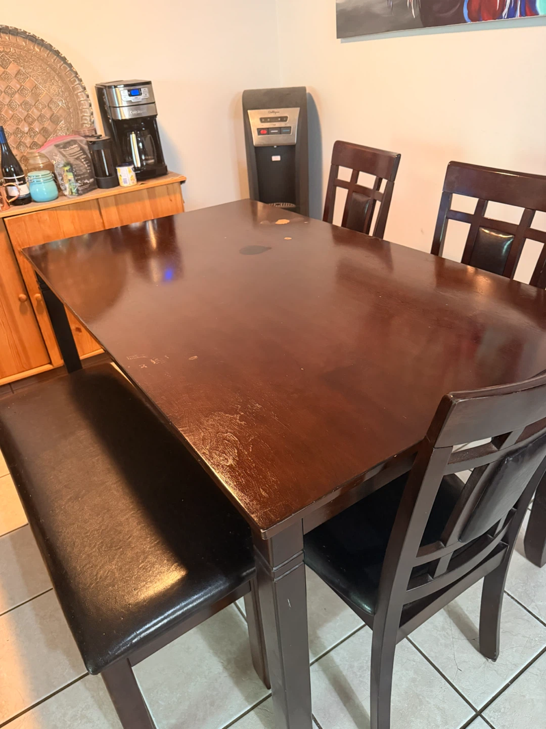 Wood dining table set (obo - must go)