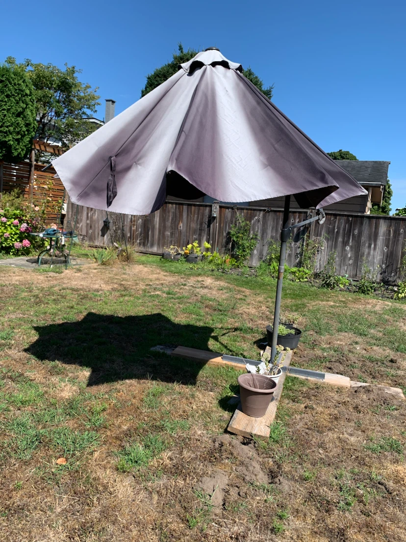 Outdoor Patio Umbrella with Base - photo 2