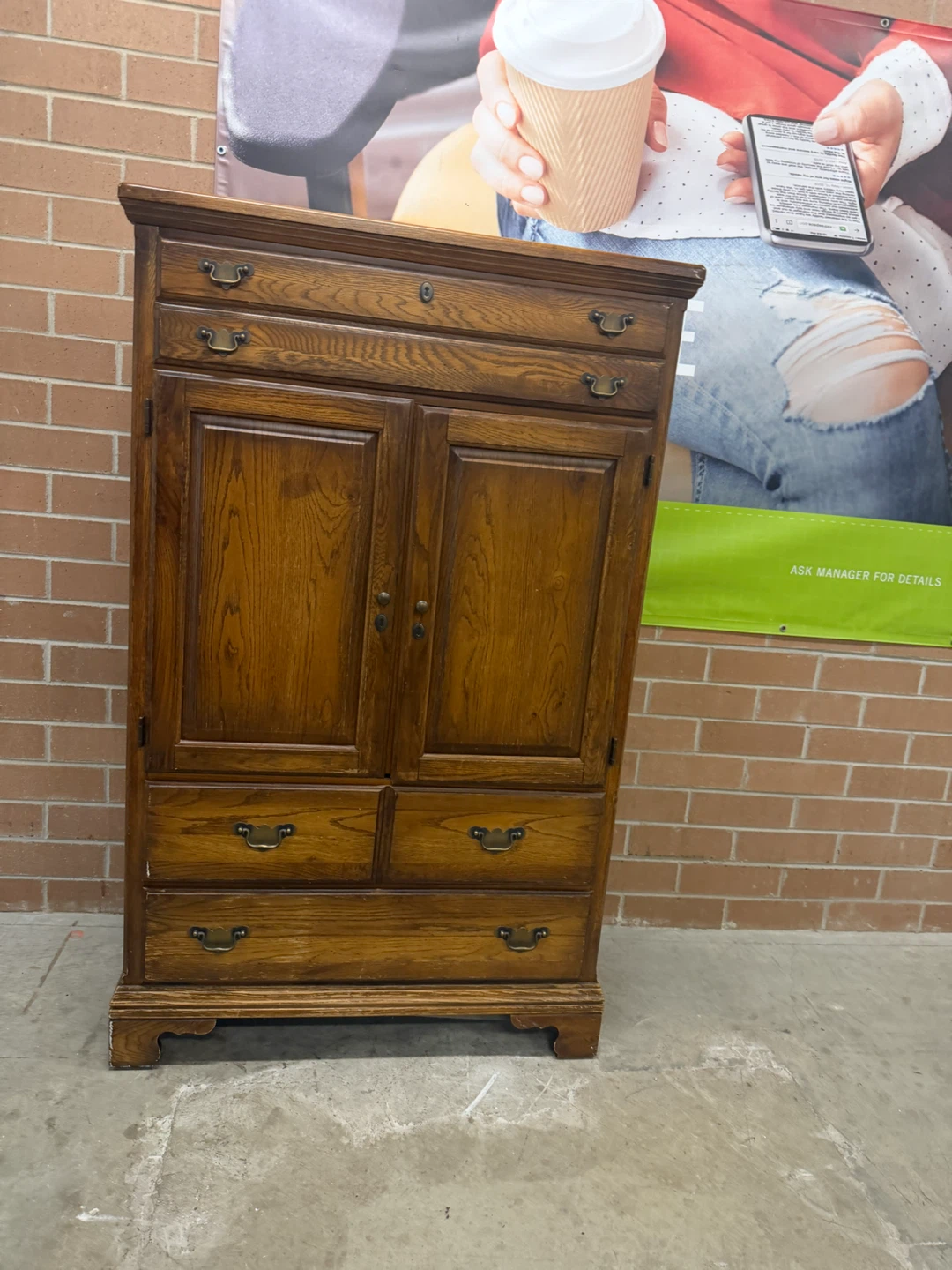 Bassett Armoire Wardrobe/ Dresser