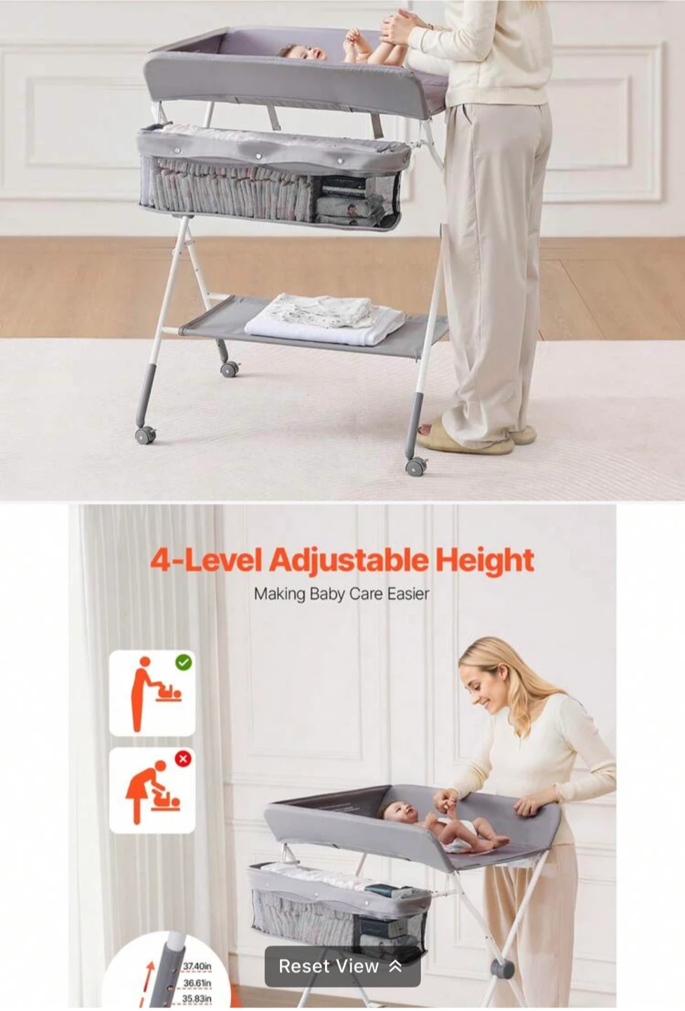 Baby changing station