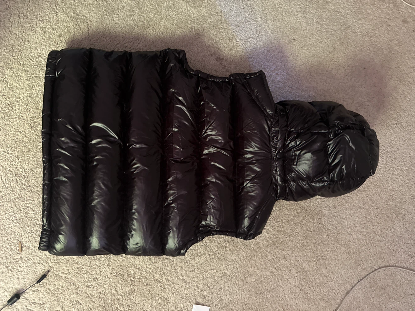 Moncler Down Vest Black Hooded Puffer - photo 2
