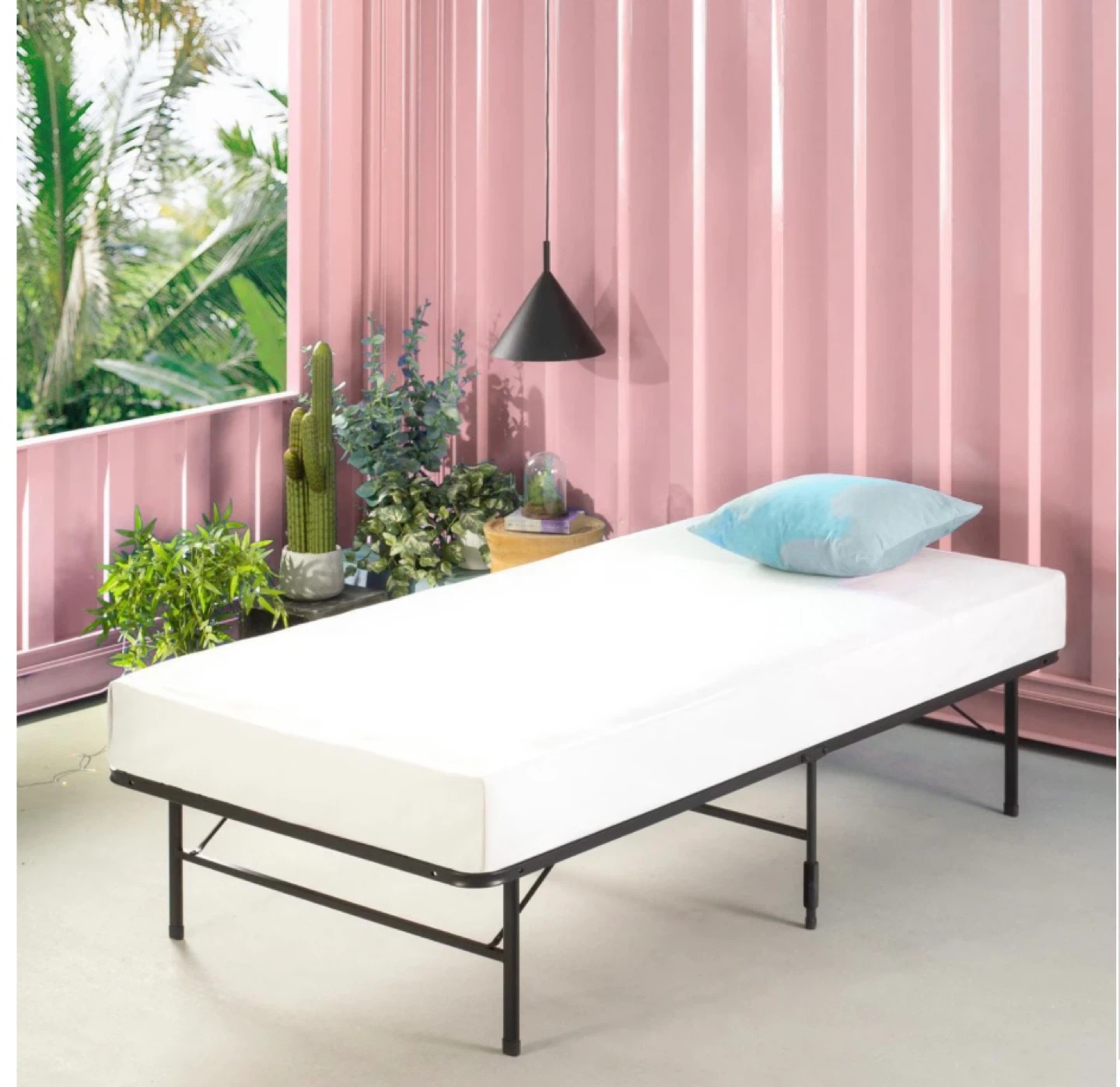New Zinus twin bed frame and a new mattress