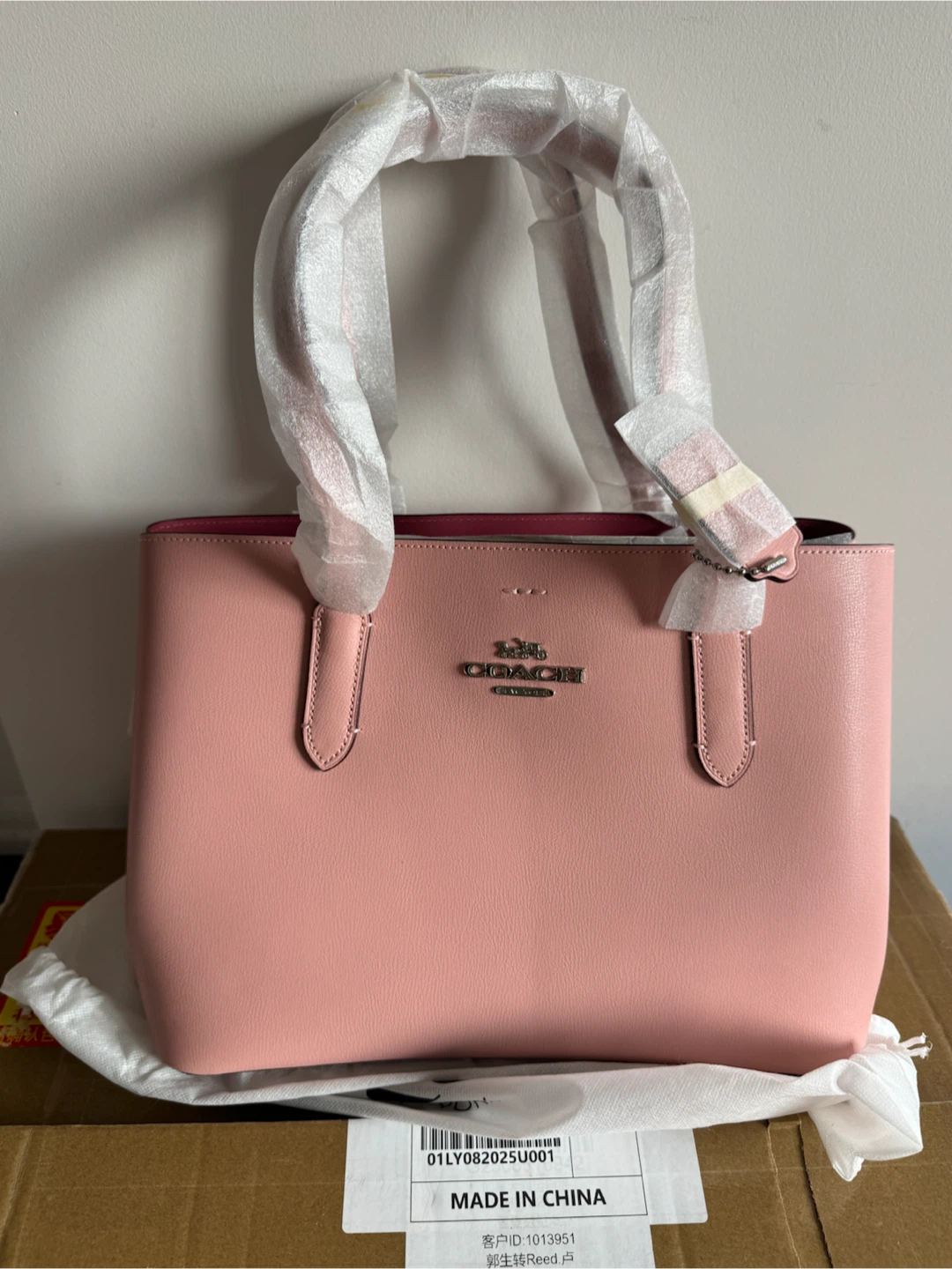 Coach Pink Tote Bag