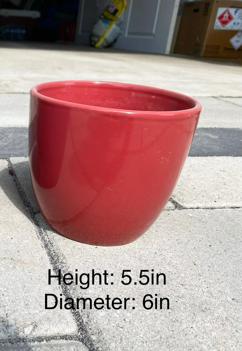 Red Ceramic Planter Pot