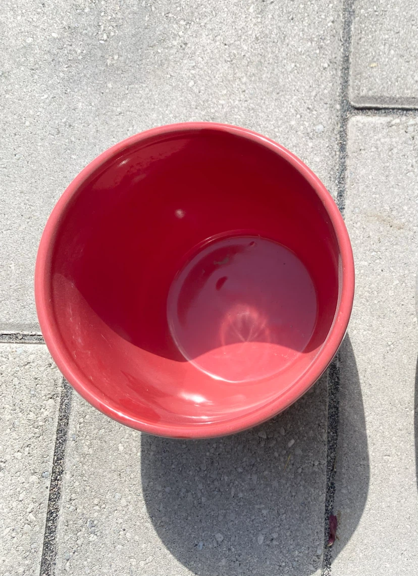 Red Ceramic Planter Pot - photo 2