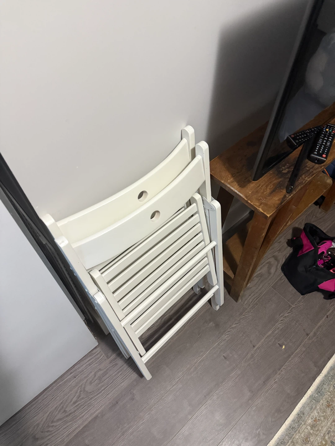 White Drop Leaf Table with Drawer - photo 5
