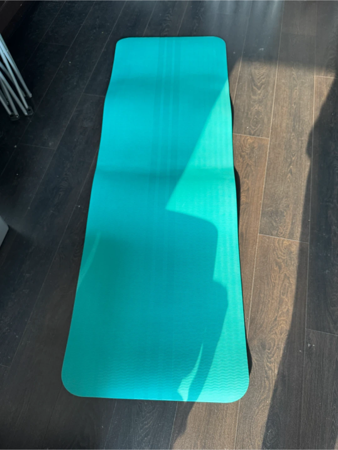 Teal Yoga Mat with Black Back