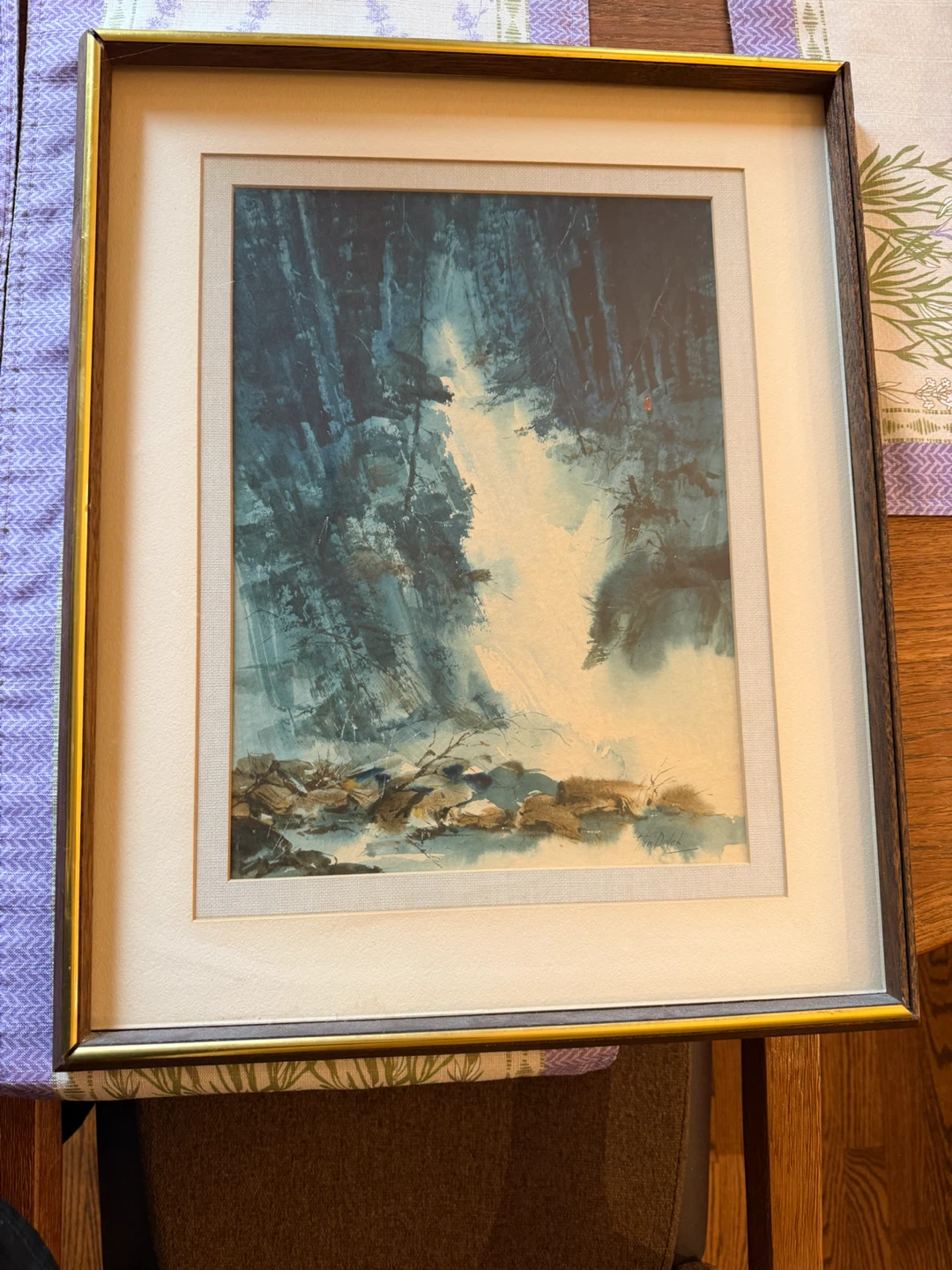 Water fall , water color by Stan Dudek