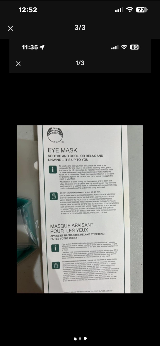 The Body Shop Eye Mask - Soothe and Unwind