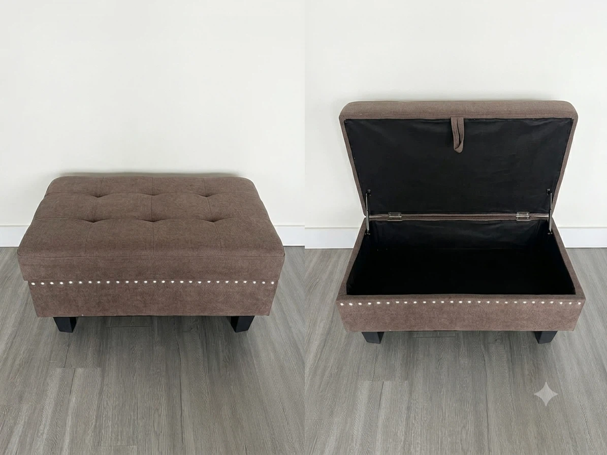 Tufted Storage Ottoman Bench