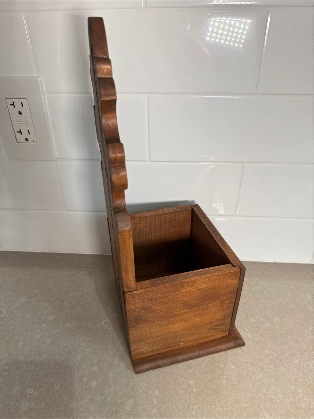 Wooden Wall Mount Mail Holder Organizer - photo 3