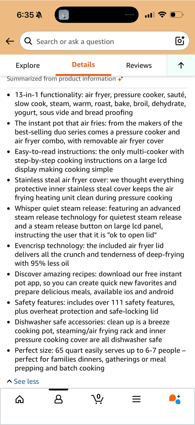 Instant Pot Duo Crisp 13-in-1 Air Fryer Pressure Cooker - photo 4