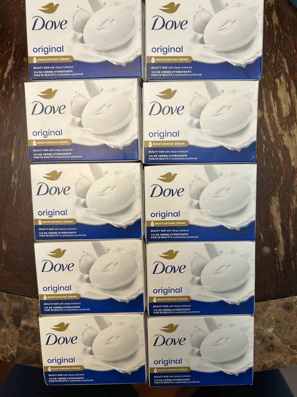 10 Dove Original Beauty Bar Soaps - Moisturizing Cream