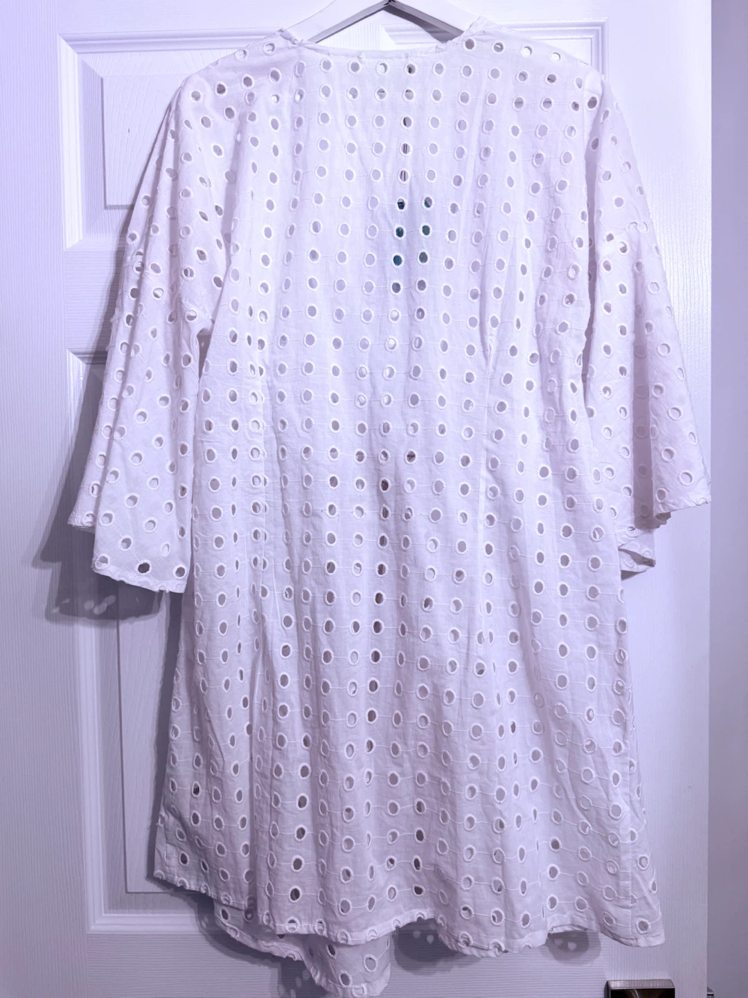 True Destinations White Eyelet Swim Cover-Up - photo 4