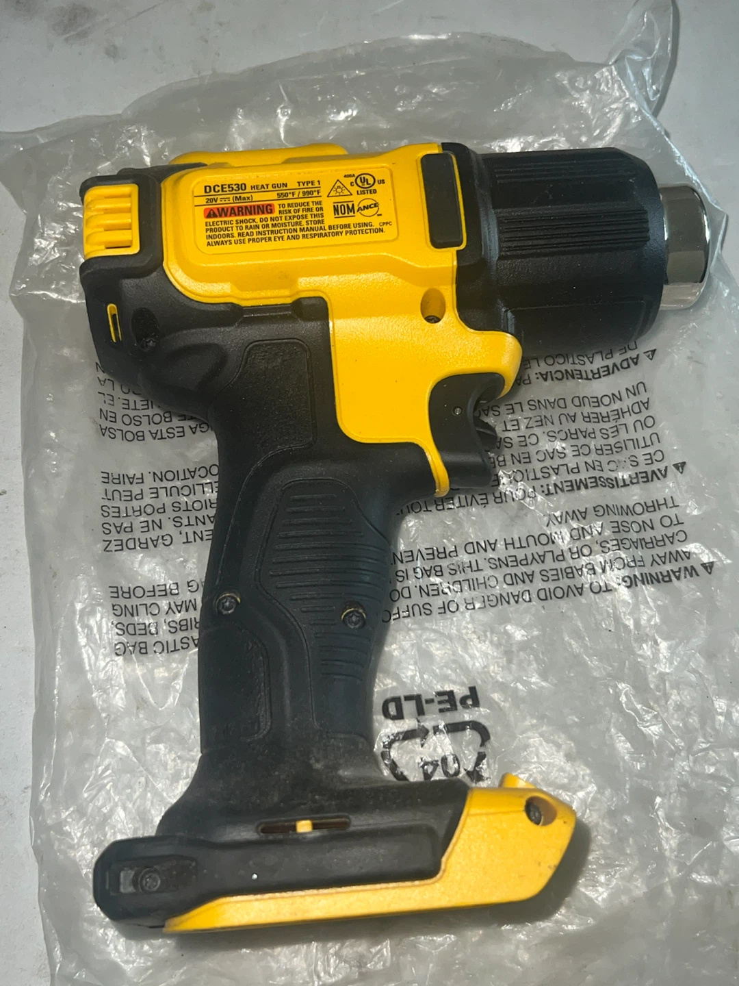 DeWalt 20V Cordless Heat Gun DCE530 - photo 4