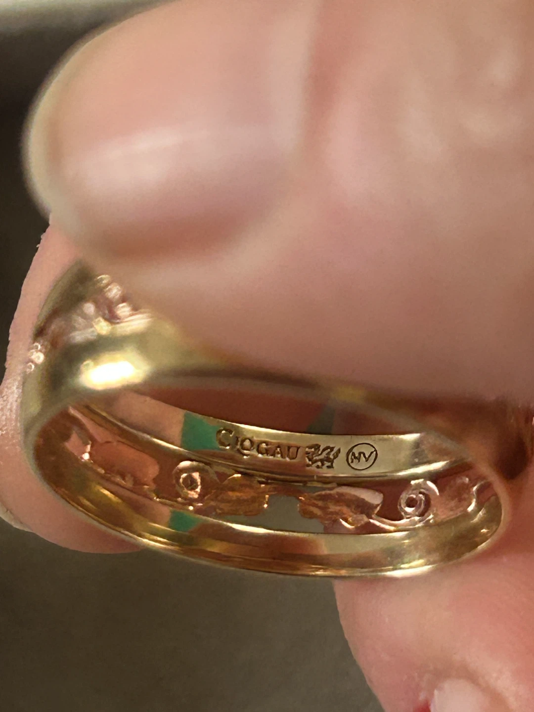 10K Gold with Rose gold Tree of Life DesignTriple Band Ring - photo 2
