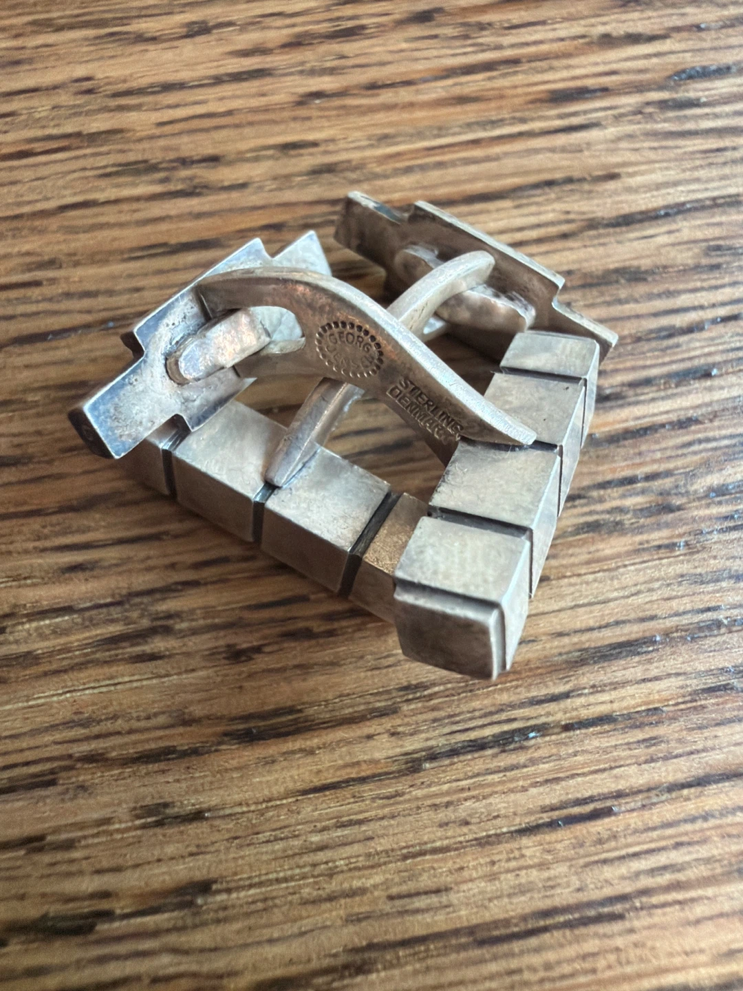 Vintage Georg Jensen Sterling Silver Bar Cufflinks - photo 2